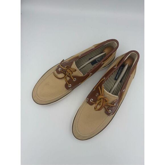 Polo Ralph Lauren Rylander boat shoes canvas/leather mens size 12D - Picture 2 of 8